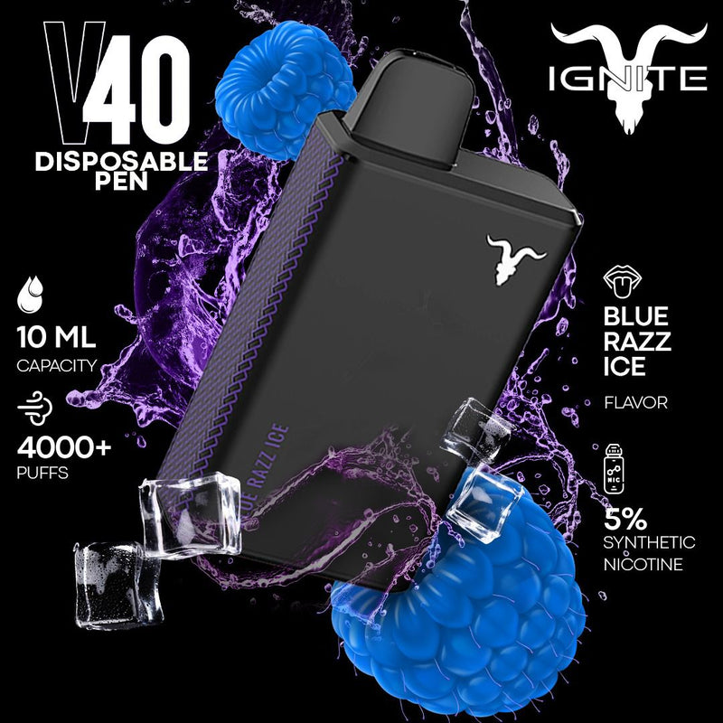 IGNITE - V40 DISPOSABLE DEVICE (4000 PUFFS) - Vapetownuae